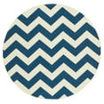 thumbnail image 1 of Safavieh Courtyard Bailey Chevron Indoor/Outdoor Area Rug, 6'7" x 6'7" Round, Navy/Beige, 1 of 10
