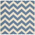 thumbnail image 1 of Safavieh Courtyard Bailey Chevron Indoor/Outdoor Area Rug, 6'7" x 6'7" Square, Blue/Beige, 1 of 10