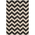 thumbnail image 1 of Safavieh Courtyard Bailey Chevron Indoor/Outdoor Area Rug, Black/Beige, 6'7" x 9'6", 1 of 15