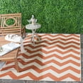 thumbnail image 1 of Safavieh Courtyard Bailey Chevron Indoor/Outdoor Area Rug, 6'7" x 9'6", Terracotta/Beige, 1 of 7