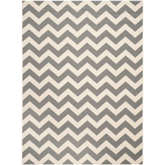 Safavieh Courtyard Bailey Chevron Indoor/Outdoor Area Rug, Gray/Beige, 8' x 11'