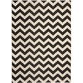 thumbnail image 1 of Safavieh Courtyard Bailey Chevron Indoor/Outdoor Area Rug, Black/Beige, 9' x 12', 1 of 15