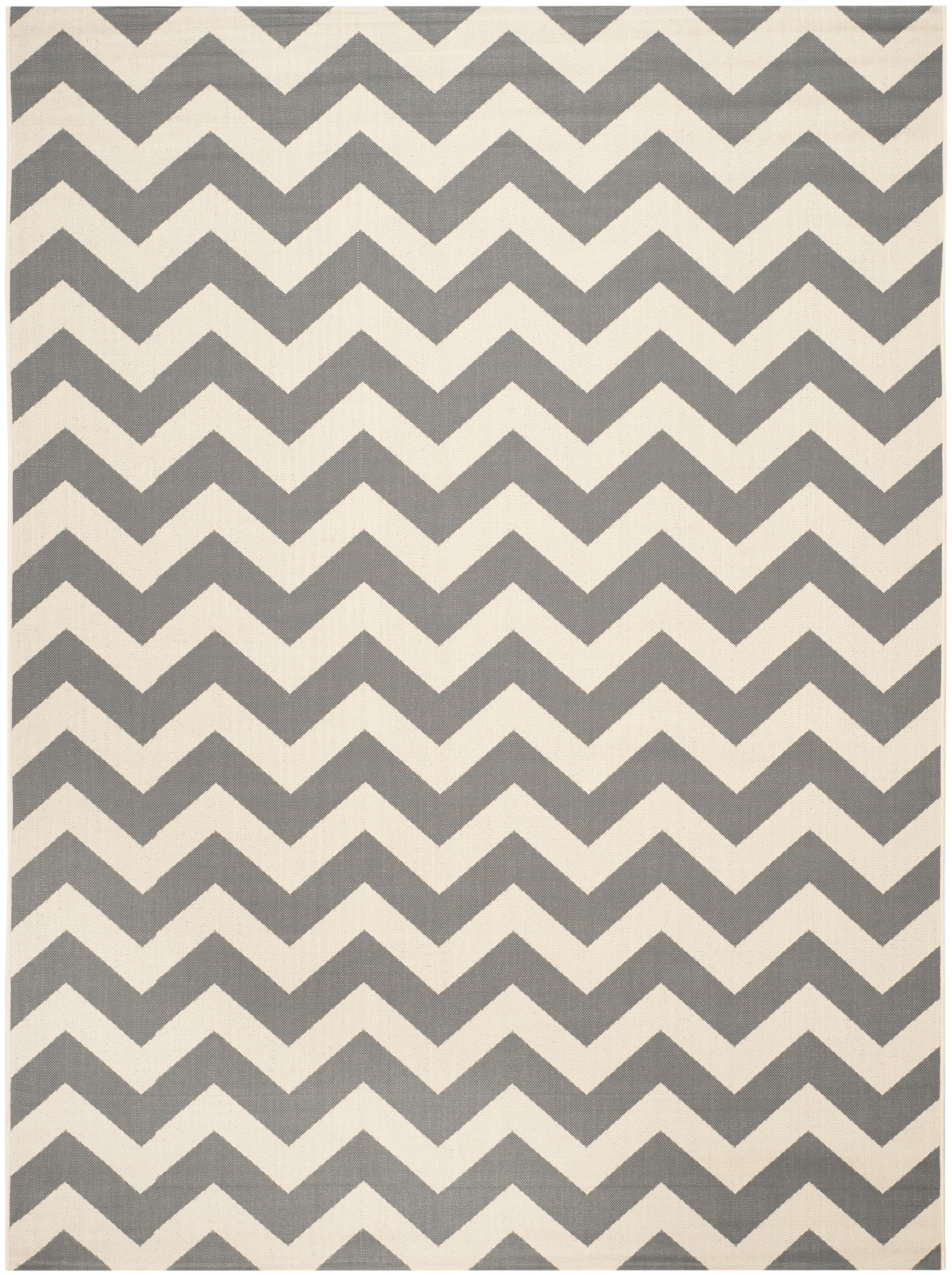 Safavieh Courtyard Bailey Chevron Indoor/Outdoor Area Rug, Gray/Beige, 9' x 12'