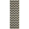 thumbnail image 1 of Safavieh Courtyard Bailey Chevron Indoor/Outdoor Runner Rug, 2'3" x 12', Black/Beige, 1 of 11