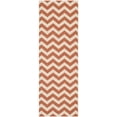 thumbnail image 1 of Safavieh Courtyard Bailey Chevron Indoor/Outdoor Runner Rug, Terracotta/Beige, 2'3" x 6'7", 1 of 9