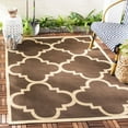 thumbnail image 1 of Safavieh Courtyard Becky Quatrefoil Indoor/Outdoor Area Rug, 4' x 5'7", Dark Brown, 1 of 8