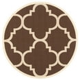 thumbnail image 1 of Safavieh Courtyard Becky Geometric Indoor/Outdoor Area Rug, Dark Brown, 5'3" x 5'3" Round, 1 of 11