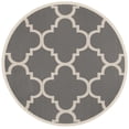 thumbnail image 1 of Safavieh Courtyard Becky Geometric Indoor/Outdoor Area Rug, Gray/Beige, 5'3" x 5'3" Round, 1 of 8