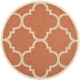 thumbnail image 1 of Safavieh Courtyard Becky Geometric Indoor/Outdoor Area Rug, Terracotta, 5'3" x 5'3" Round, 1 of 10