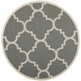 thumbnail image 1 of Safavieh Courtyard Becky Quatrefoil Indoor/Outdoor Area Rug, 6'7" x 6'7" Round, Grey/Beige, 1 of 5