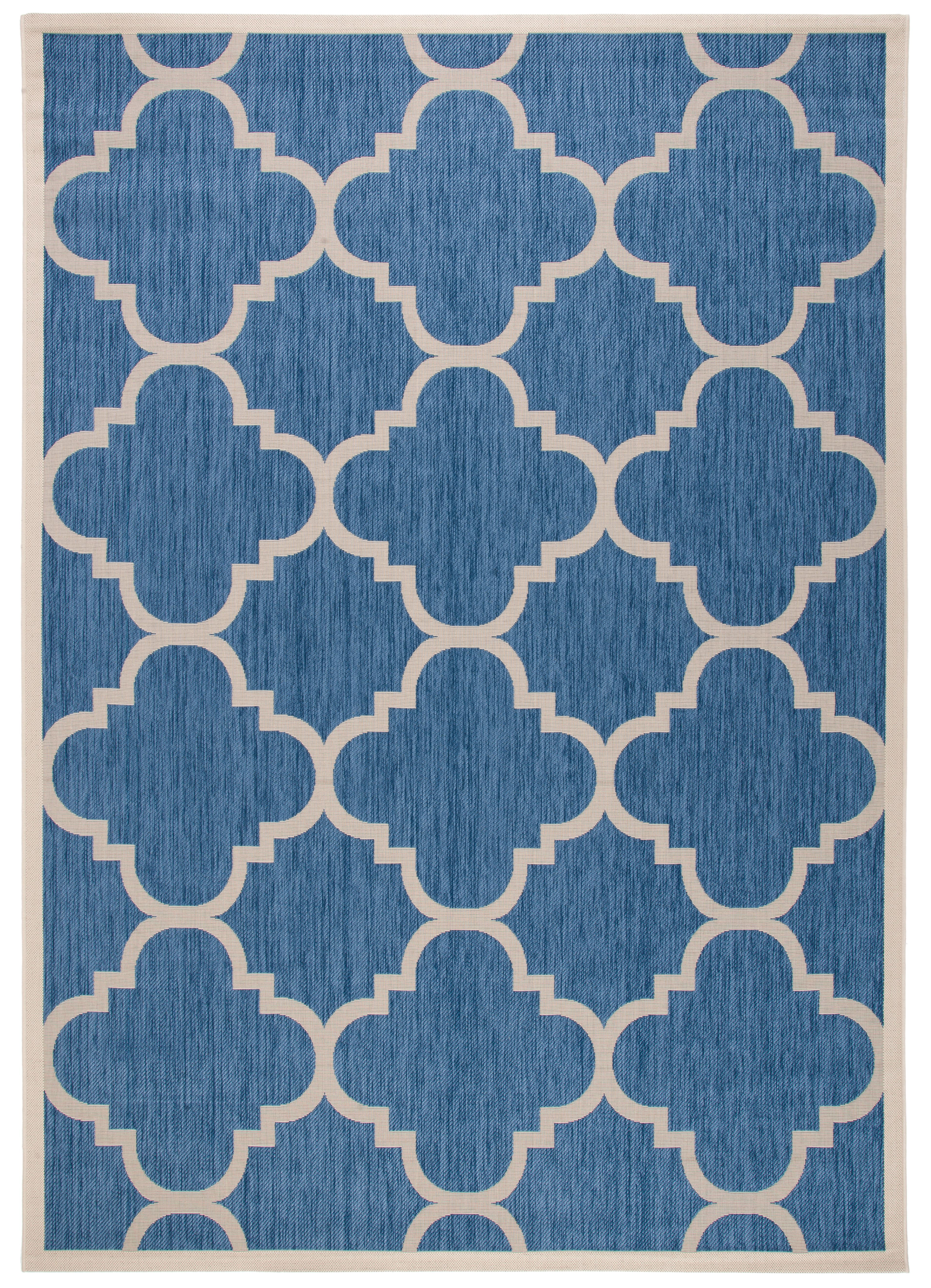 Safavieh Courtyard Becky Geometric Indoor/Outdoor Area Rug, Blue/Beige, 8' x 11'