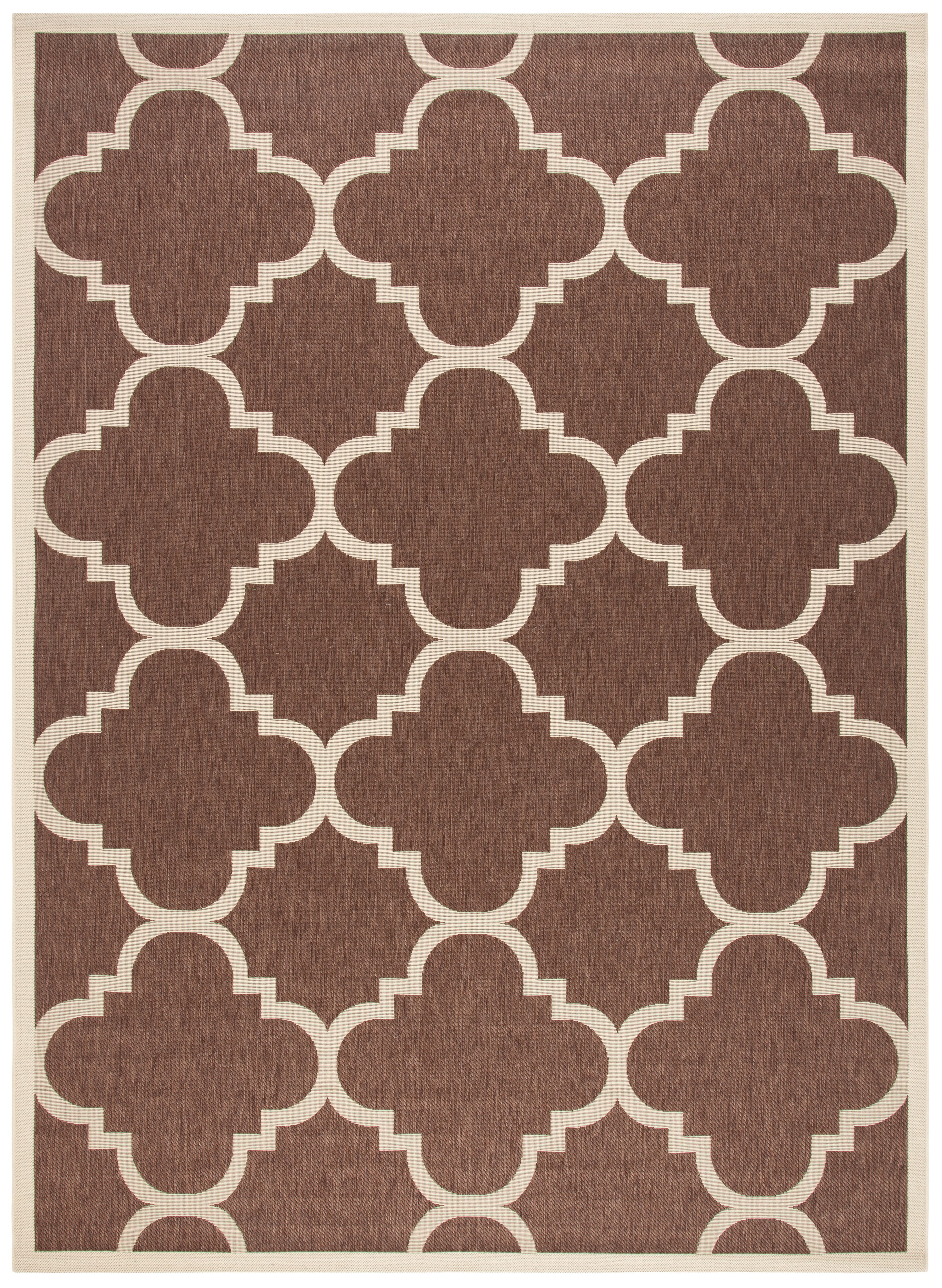 Safavieh Courtyard Becky Geometric Indoor/Outdoor Area Rug, Dark Brown, 8' x 11'