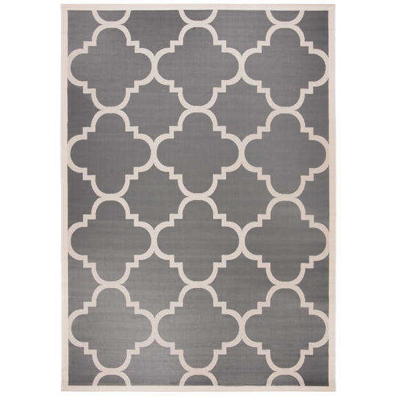 Safavieh Courtyard Becky Geometric Indoor/Outdoor Area Rug, Gray/Beige, 8' x 11'