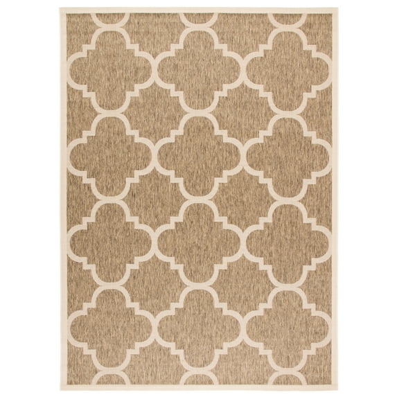 Safavieh Courtyard Becky Quatrefoil Indoor/Outdoor Area Rug, 9' x 12', Brown
