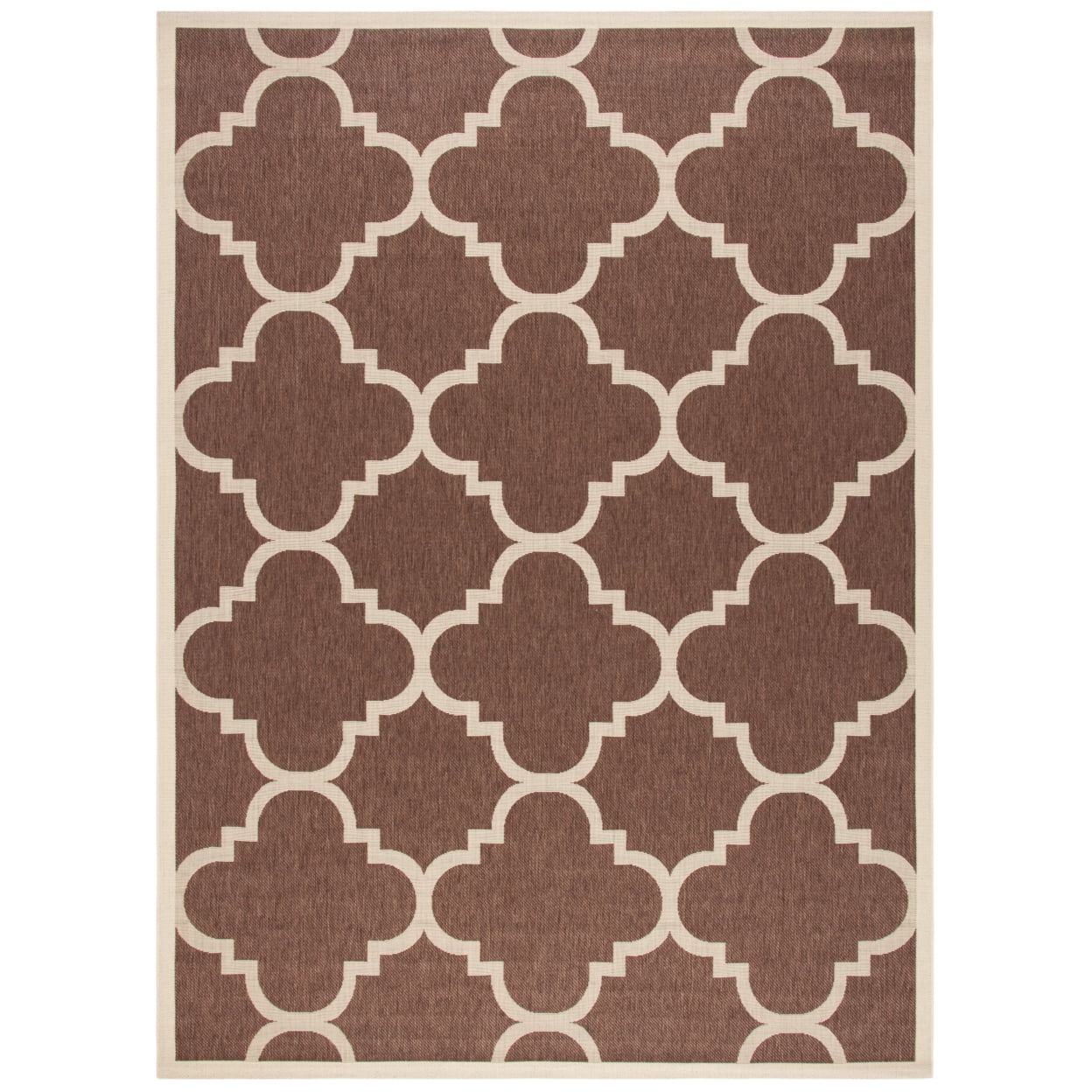 Dark Brown Synthetic 9' x 12' Easy-Care Outdoor Rug