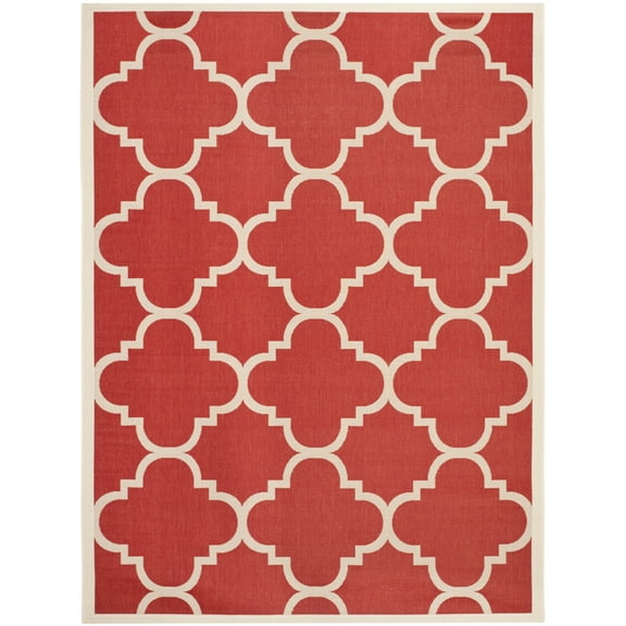 Safavieh Courtyard Becky Quatrefoil Indoor/Outdoor Area Rug, 9' x 12', Red