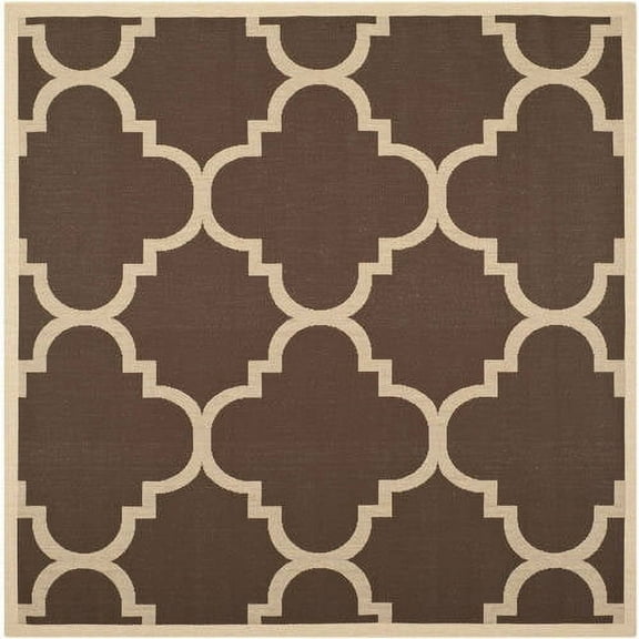 Safavieh Courtyard Becky Quatrefoil Indoor/Outdoor Runner Rug, 2'3" x 10', Dark Brown