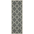 thumbnail image 1 of Safavieh Courtyard Becky Quatrefoil Indoor/Outdoor Runner Rug, 2'3" x 10', Grey/Beige, 1 of 10