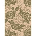 thumbnail image 1 of Transitional Rug - Courtyard Polypropylene -Green/Natural-Color:Green/Natural,Design:Transitional,Shape:Round,Size:6' 7''L x 6' 7''W, 1 of 2