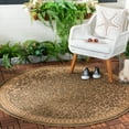 thumbnail image 1 of Safavieh Courtyard Candace Spotted Indoor/Outdoor Area Rug, Natural/Gold, 5'3" x 5'3" Round, 1 of 9