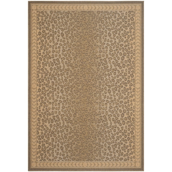 Safavieh Courtyard Candace Spotted Indoor/Outdoor Area Rug, Natural/Gold, 6'7" x 9'6"
