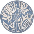thumbnail image 1 of Safavieh Courtyard Crystal Floral Indoor/Outdoor Area Rug, Blue/Natural, 5'3" x 5'3" Round, 1 of 10