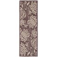 thumbnail image 1 of Safavieh Courtyard Crystal Floral Indoor/Outdoor Runner Rug, Chocolate/Natural, 2'3" x 12', 1 of 8