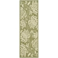 thumbnail image 1 of Safavieh Courtyard Crystal Floral Indoor/Outdoor Runner Rug, Olive/Natural, 2'3" x 12', 1 of 11