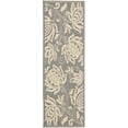 thumbnail image 1 of Safavieh Courtyard Crystal Floral Indoor/Outdoor Runner Rug, Gray/Natural, 2'3" x 6'7", 1 of 8