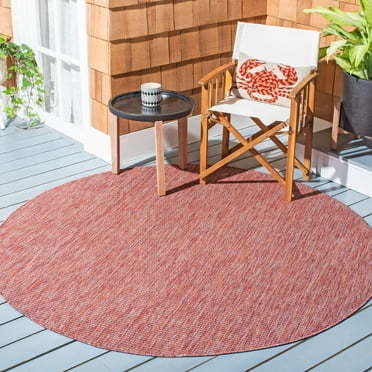 SAFAVIEH Courtyard Phyliss Floral Indoor/Outdoor Area Rug, Dark Beige ...