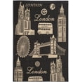 thumbnail image 1 of Safavieh Courtyard Gamal Novelty Indoor/Outdoor Area Rug, Black/Beige, 4' x 5'7", 1 of 7