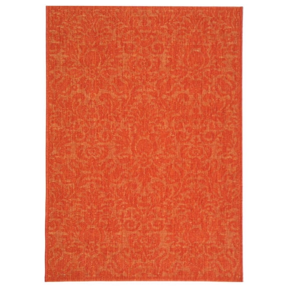 Safavieh Courtyard Jessie Damask Indoor/Outdoor Area Rug, Red, 4' x 5'7"