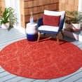 thumbnail image 1 of Safavieh Courtyard Jessie Damask Indoor/Outdoor Area Rug, Red, 6'7" x 6'7" Round, 1 of 12