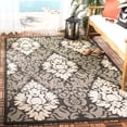 thumbnail image 1 of Safavieh Courtyard Jessie Damask Indoor/Outdoor Area Rug, Black/Sand, 6'7" x 6'7" Square, 1 of 9