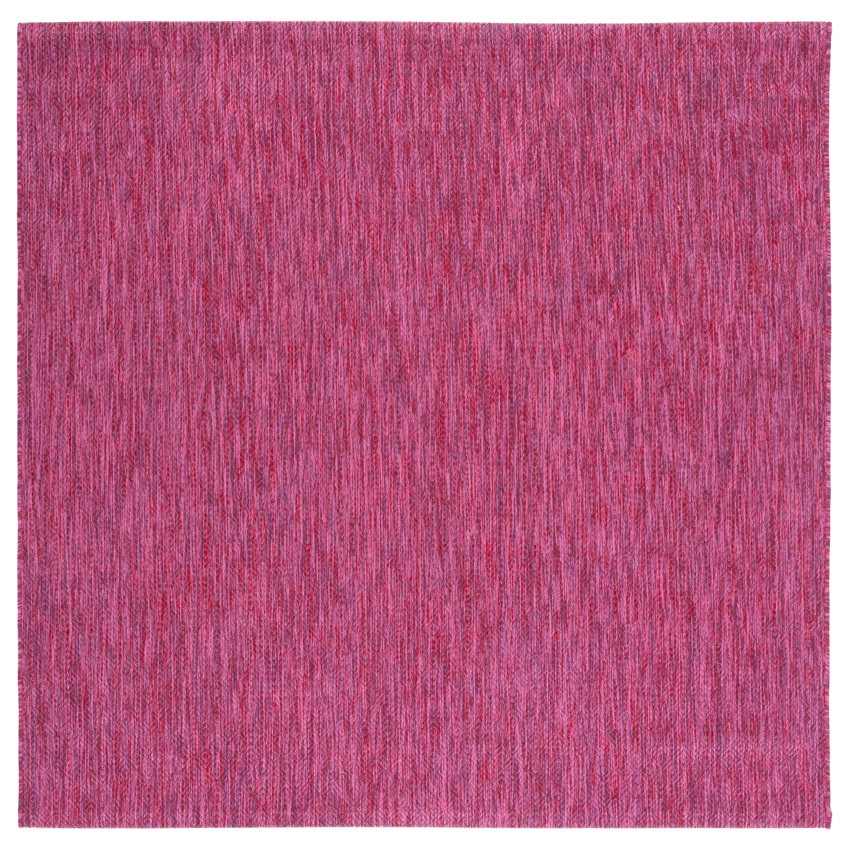 Red Square Synthetic Indoor/Outdoor Area Rug