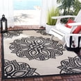 thumbnail image 1 of Safavieh Courtyard Millicent Medallion Indoor/Outdoor Area Rug, Beige/Black, 4' x 5'7", 1 of 10