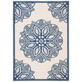 thumbnail image 1 of Safavieh Courtyard Millicent Medallion Indoor/Outdoor Area Rug, Beige/Navy, 5'3" x 7'7", 1 of 14
