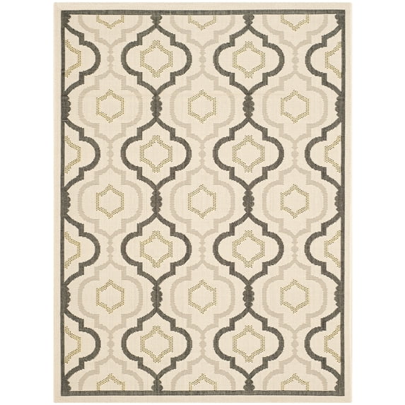 Safavieh Courtyard Bayon Geometric Indoor/Outdoor Area Rug, Beige/Black, 2'7" x 5'