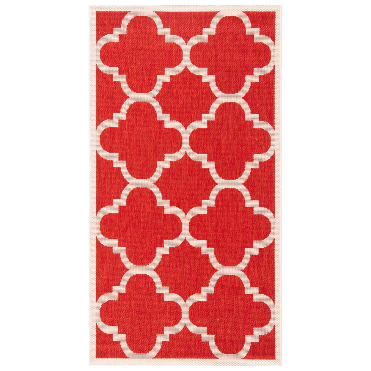 Reversible Easy-Care Rectangular Red Synthetic 5' x 7' Area Rug