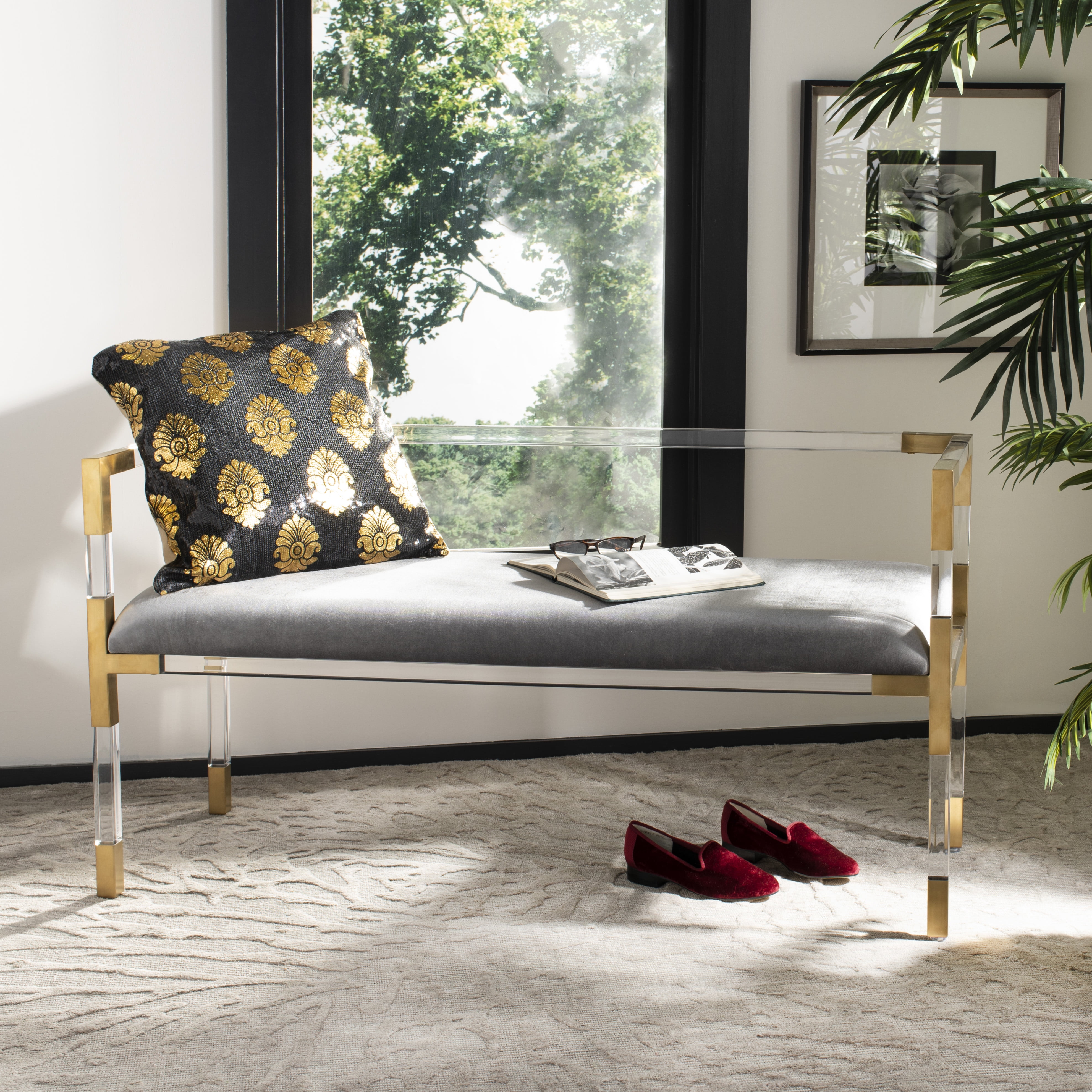 Safavieh anastasia acrylic bench deals