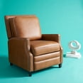 thumbnail image 1 of Safavieh  Couture Buddy Leather Nailhead Trim Recliner Coffee 30" W x 30" D x 37.5" H, 1 of 5