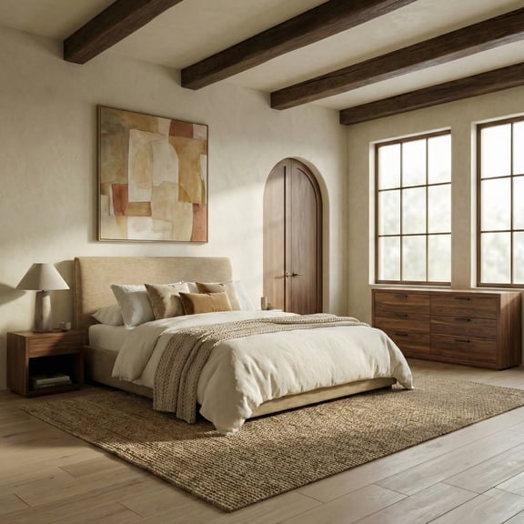 Safavieh Couture Callahan Teddy Queen Bed, Brown/Walnut