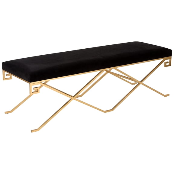 Safavieh Couture Collection Talita Black Velvet Bench
