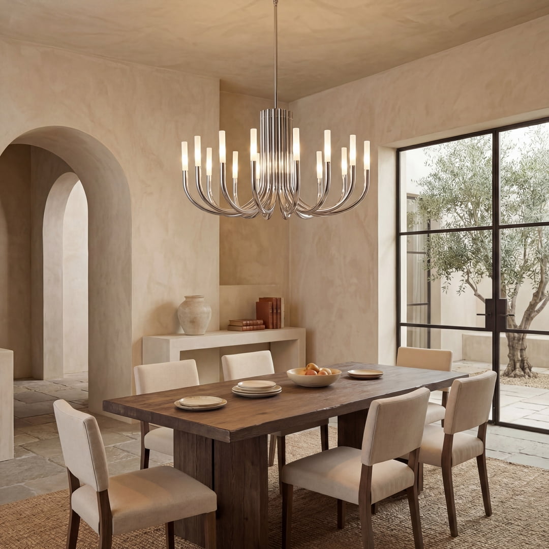 Safavieh Couture Evonne 12-Light Metal Chandelier, Silver