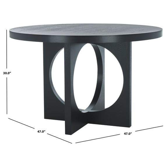 Safavieh Couture Feliciabella Round Top Dining Table - 47Wx47Dx30H Black