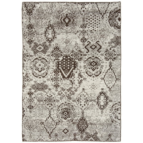SAFAVIEH Castilla Rudy Abstract Area Rug, Grey/Chocolate, 8' x 10'