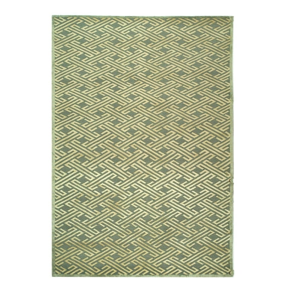 Safavieh Couture Hand-knotted David Easton Marci Modern Wool Rug Slate Blue/Cream 6' x 9' 6' x 9'