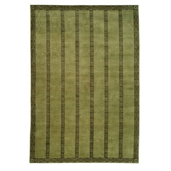 Safavieh Couture Hand-knotted Kazimiera Wool/ Silk Rug Olive 6' x 9' 6' x 9' Living Room, Bedroom, Dining Room