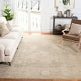 thumbnail image 1 of Safavieh  Couture Hand-knotted Oushak Mersiha Traditional Oriental Wool Rug with Fringe Light Grey/Beige 9' x 12' Fringe, Handmade 9' x 12' Indoor, 1 of 5