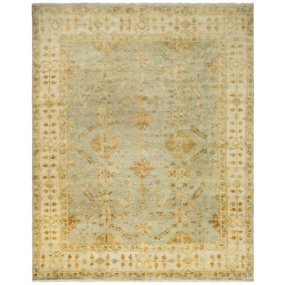 Safavieh Couture Hand-knotted Oushak Rikey Traditional Oriental Wool Rug with Fringe 8' x 10' 8' x 10' Indoor Living Room, Bedroom
